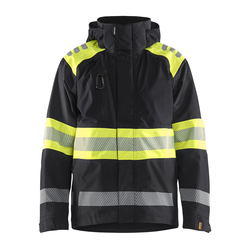 BLÅKLÄDER Highvis kuoritakki musta/huomiokelt.